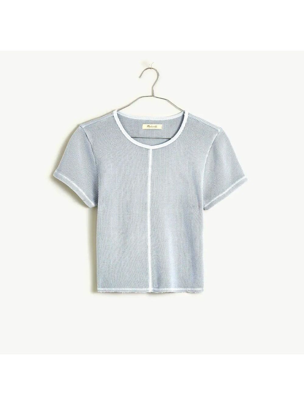 Madewell Waffle Knit Crop Tee Short Sleeve Crewneck XS Solstice